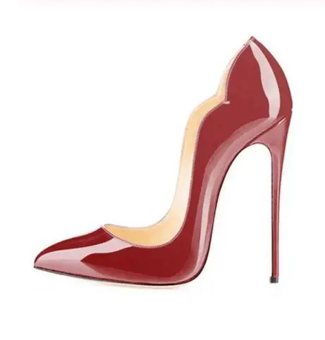 

Patent Leather Woman Pumps stiletto heel shallow pointed toe slip on party office dress lady shoes high heel hot sell