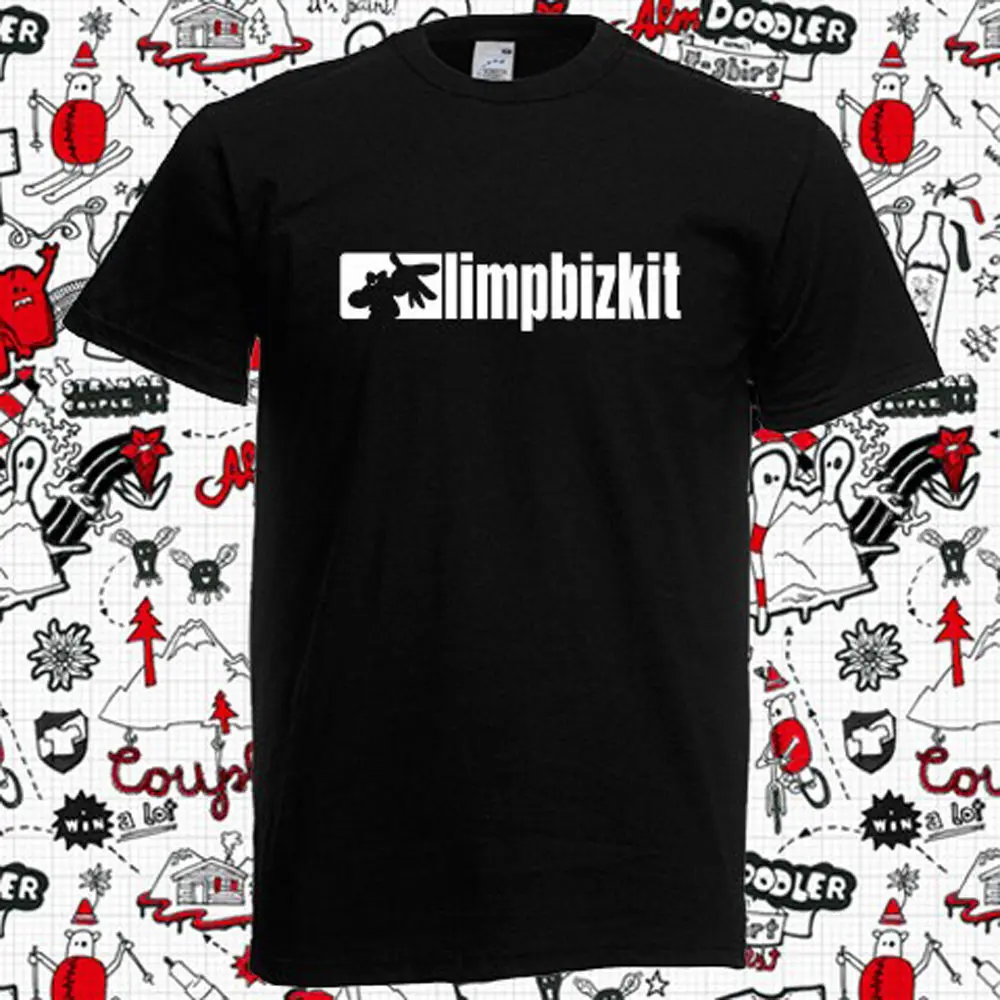 Новый Limp Bizkit простой логотип Rap рок группа Для мужчин футболка короткий рукав