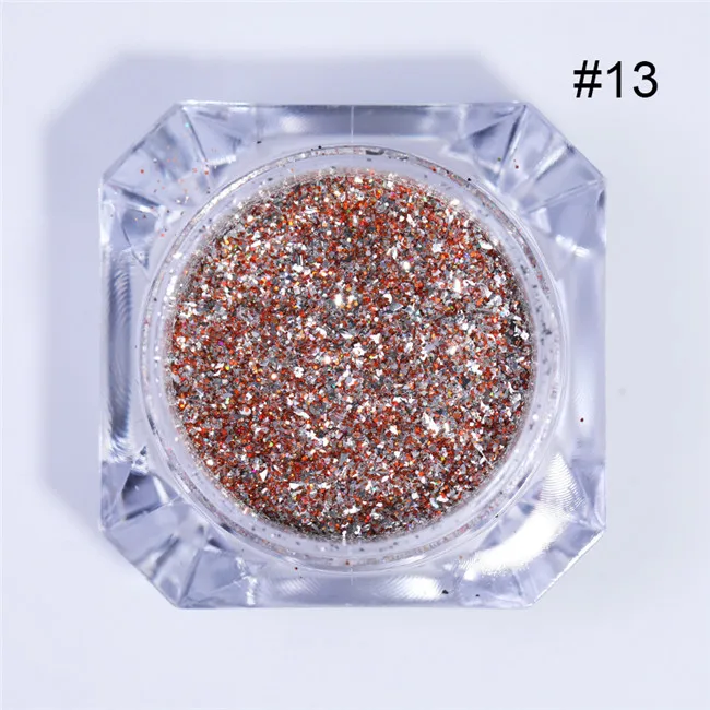 Platinum13 Ur Sugar Aurora смешанные Блестки для ногтей Порошковая голографическая кристальная Платина блестки Порошковые хлопья гвоздь художественное украшение для УФ-геля DIY - Цвет: Platinum13