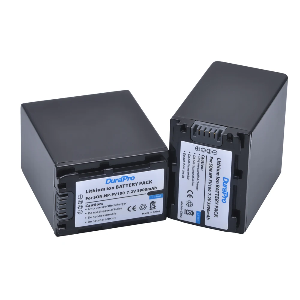 DuraPro 2PC 3900mAh NP FV100 NPFV100 расширенный аккумулятор для SONY HDR CX190 CX200 CX210 бесплатная