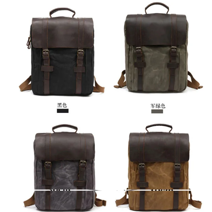 Новый многофункциональный мужской холщовый рюкзак в консервативном стиле