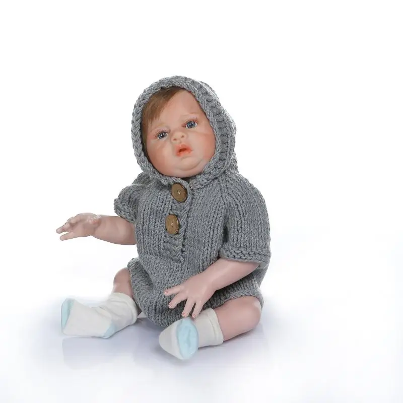Полностью силиконовые виниловые куклы для малышей 50 см коллекционная кукла