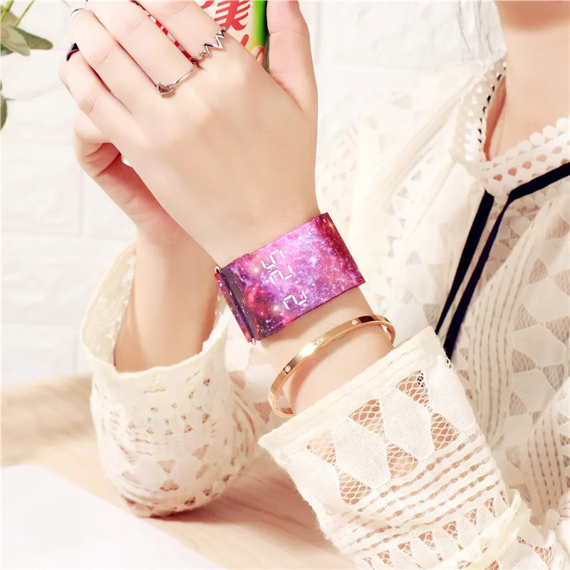 2019 новая мода бумага ремешок цифровые часы женские повседневные бумажные