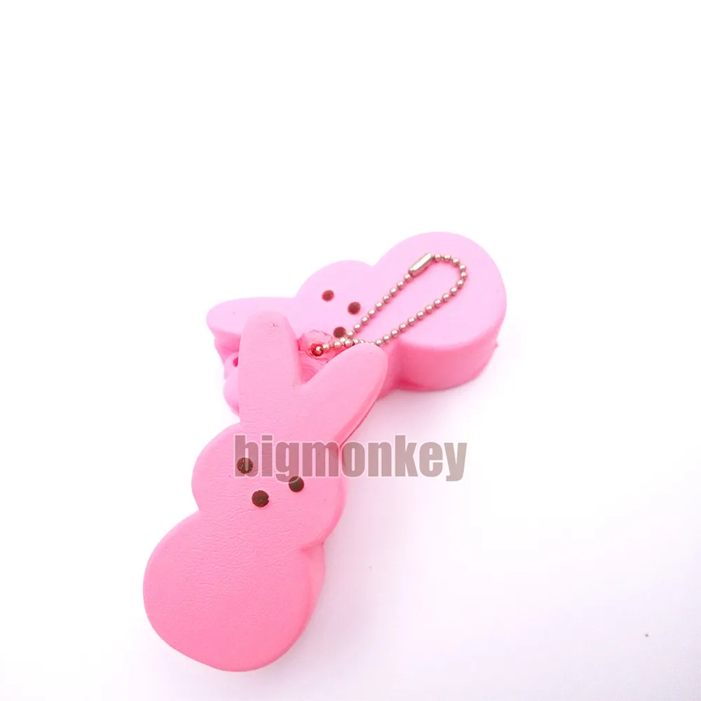 1 шт. 5 см PU corful Kawaii Мини милый розовый кролик мягкий Шарм для сотового