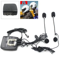 cs 141a1 universal black headset helmet 2 way intercom communication system interphone 3 5mm plug with mic for motorcycle