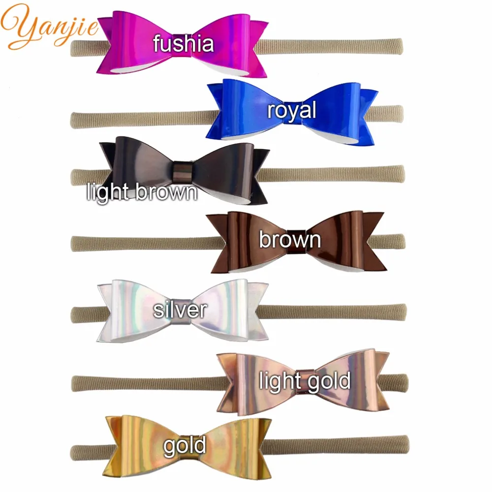 7 шт./лот шикарная детская голографическая Лазерная кожаная эластичная