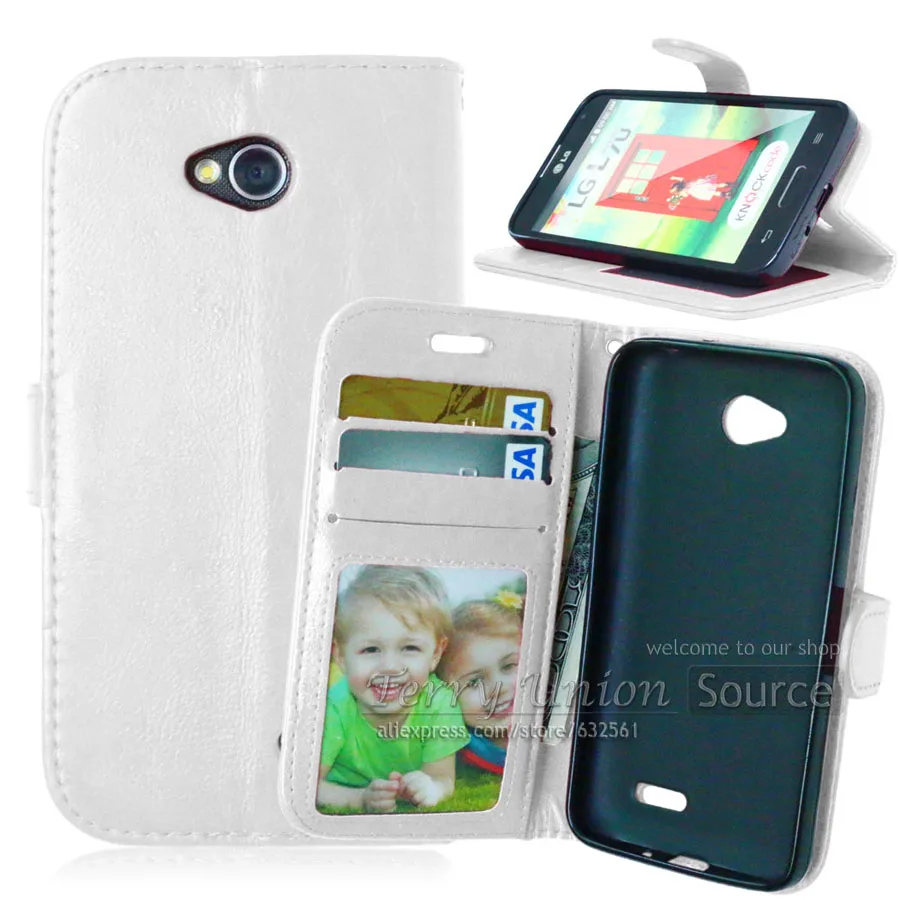 PU Leather Case For LG Optimus L70 L65 D325 MS323 D329 D320N D285 D280 L 70 65 With Card Stand Flip Cover | Мобильные телефоны и
