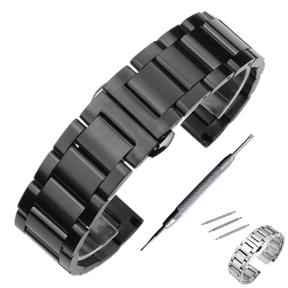 Ремешок для часов из нержавеющей стали для Casio Seiko Citizen, ремешок для часов, браслет на запястье 18 20 22 24 мм+ инструмент