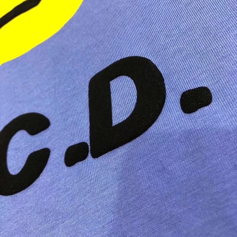 Длинные футболки CPFM w. w. C. D уличная футболка с Рокки смайликом w. w. C. D модная повседневная футболка