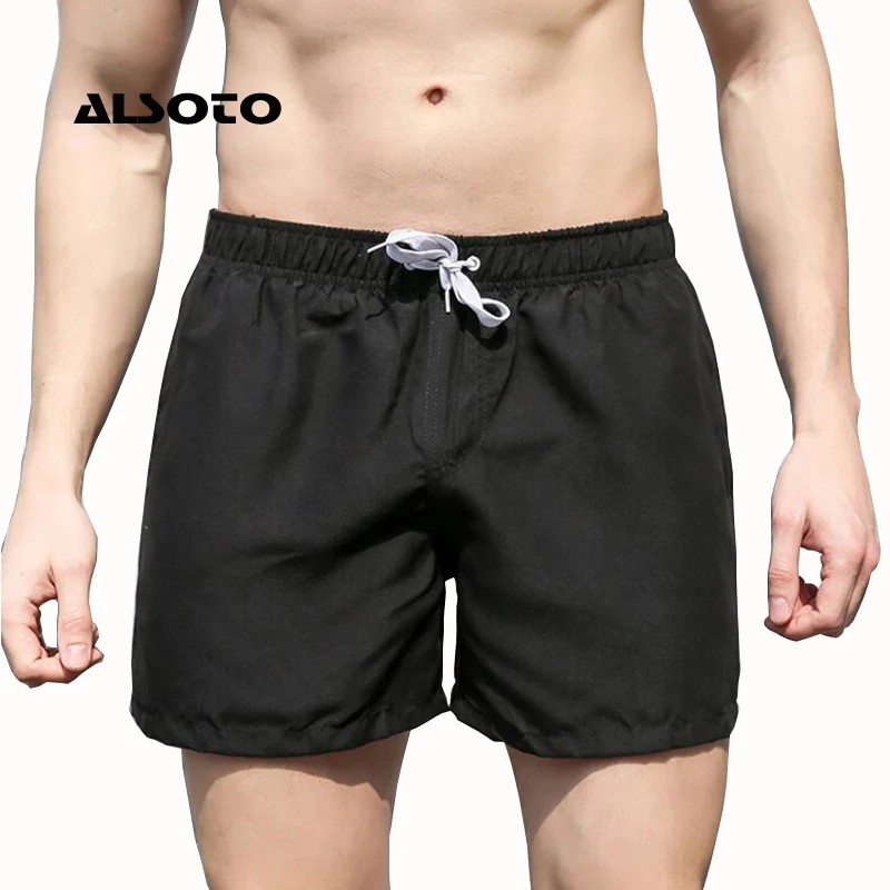 Mens Briefs Swimming Trunks Men Beach Swimwear Men Solid Quick Dry Shorts Gay Boxer Surf Board Beach Wear Maillot De Bain