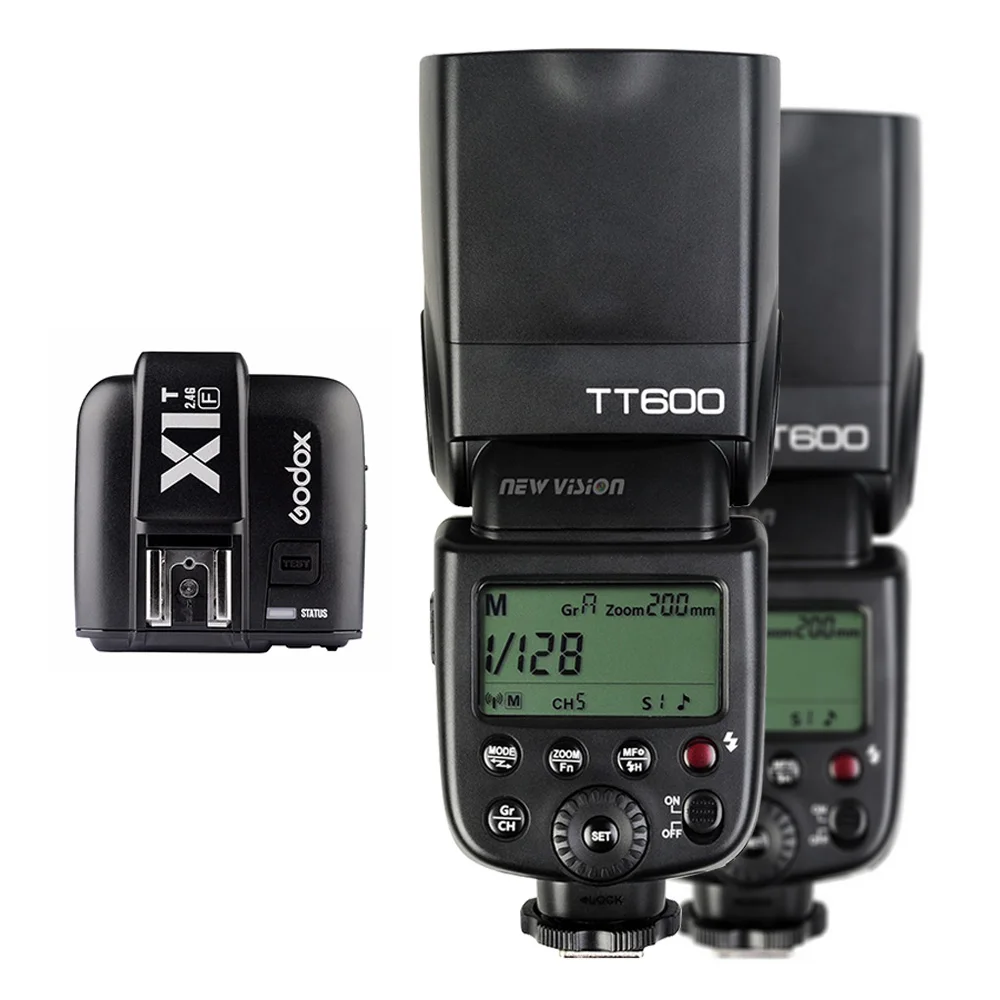 2x TT600 add X1T Godox TT600 2,4G Беспроводная камера Вспышка Speedlite+ X1T-C/N/F передатчик беспроводной триггер для Canon Nikon Fujifilm Olympus - Цвет: 2x TT600 add X1T