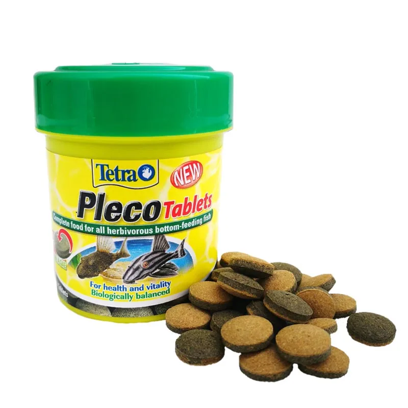 PlecoTab 120tabs Тетра таблетки табимин Suckermouth сома бентическая рыба мелкое дно рыба пищевое устройство подачи в канистры аквариум - Цвет: PlecoTab 120tabs