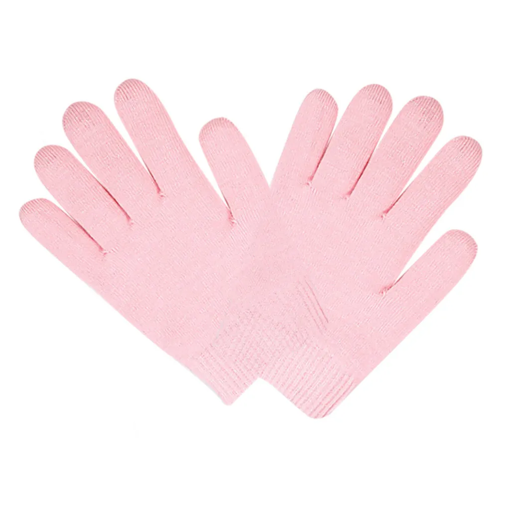 Pink Зимние перчатки, гелевые Спа Перчатки, хлопок, красота, маска для рук, уход за кожей рук, силиконовые перчатки, luvas femininas inverno - Цвет: Pink