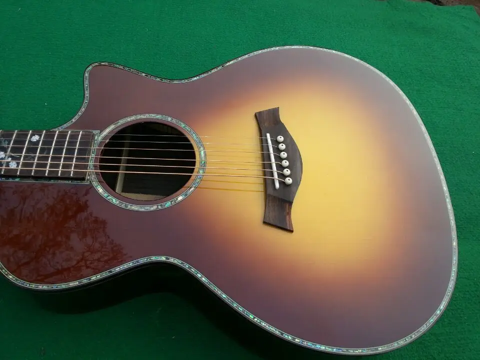 Акустическая гитара sunset finish Chaylor 914ce Tayl 916ce акустическая электрическая табачная