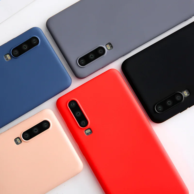 Матовый Мягкий силиконовый чехол карамельного цвета Макарон из ТПУ для Huawei P30 P10