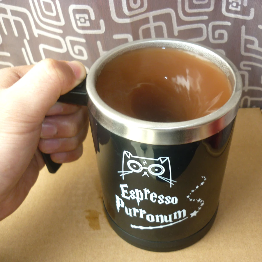 Волшебная Автоматическая самоперемешивающаяся кружка HP Cat чашка из нержавеющей