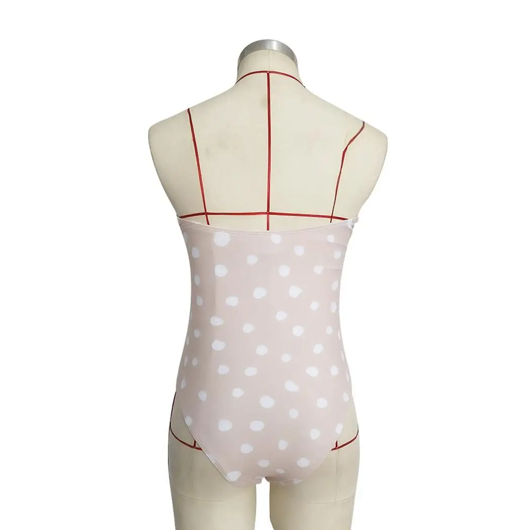 Женская Повседневная без бретелек рукавов с принтом в горошек Пляжная есть