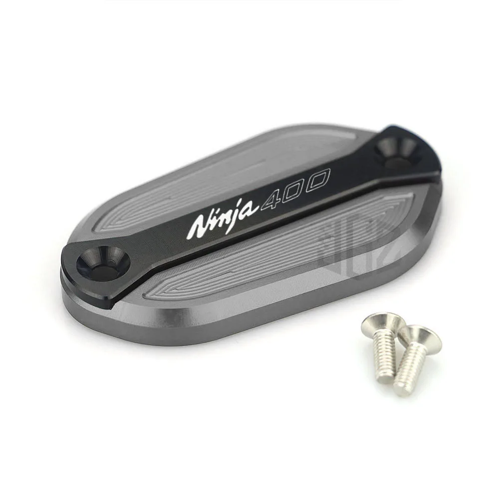 Ninja 400 Titanium Мотоцикл CNC алюминиевый передний тормоз резервуар жидкость крышка бака Крышка для KAWASAKI NINJA 400 Z400 модифицированные аксессуары - Цвет: Ninja 400 Titanium