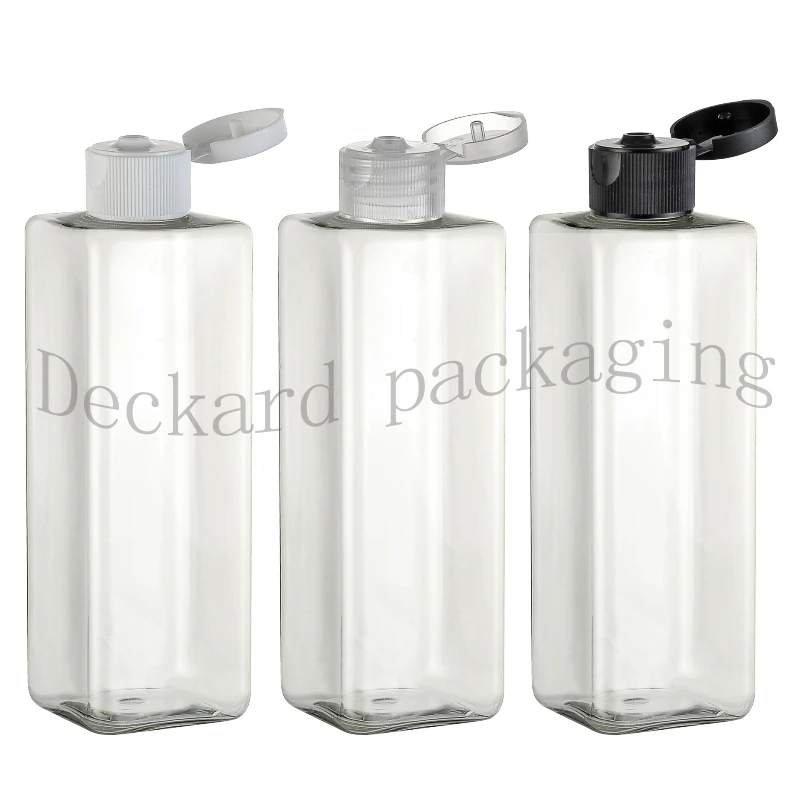 Пустые Квадратные синие пластиковые бутылки для лосьонов с крышками 250 г