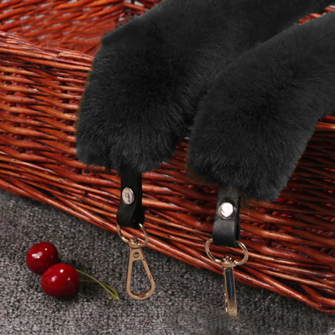 2017 новое поступление искусственная сумка с вставкой из шерсти ремень