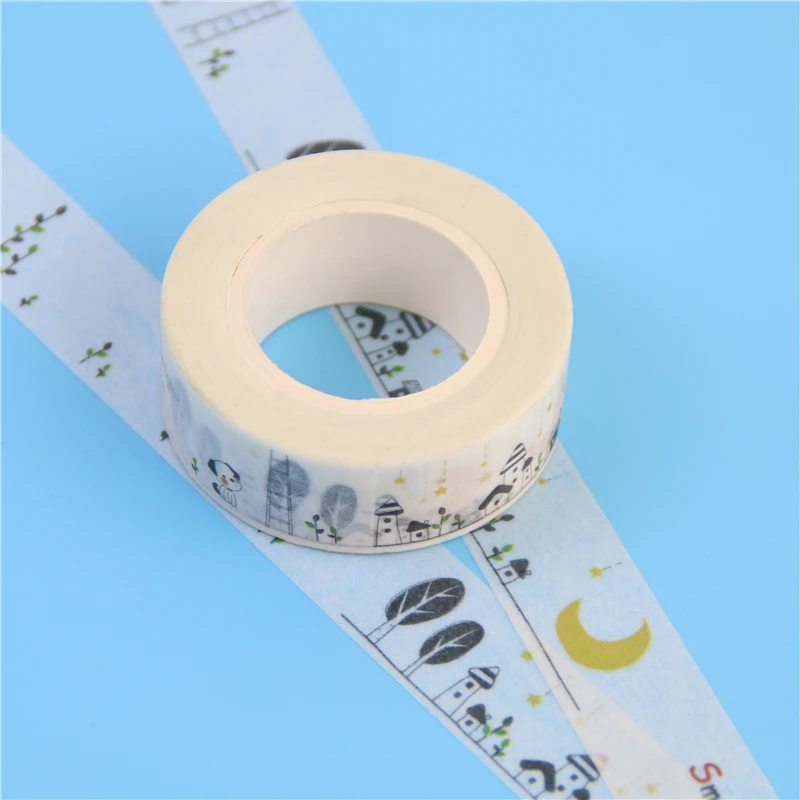 1 5 см * 10 м маленький город васи лента Diy украшения Скрапбукинг планировщик