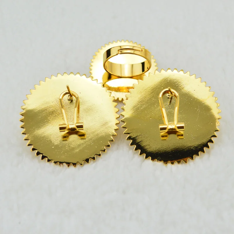 Комплект украшений для волос в эфиопском стиле золотистого цвета S22A|jewelry sets|set