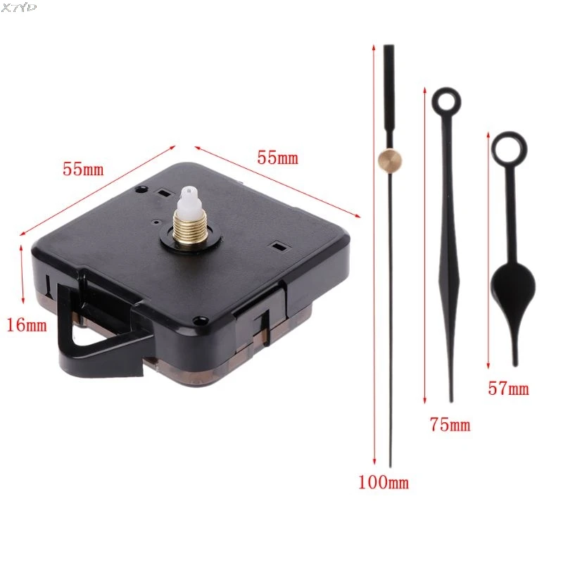 Quartz Clock Movement Mechanism Hands Wall Repair Tool Parts Silent Kit Set DIY Black Pointer 22# | Дом и сад