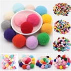 Круглые помпоны разных цветов 810152030 мм, меховые шарики для поделки, игрушки для детей, украшения дома на свадьбу, 20 г