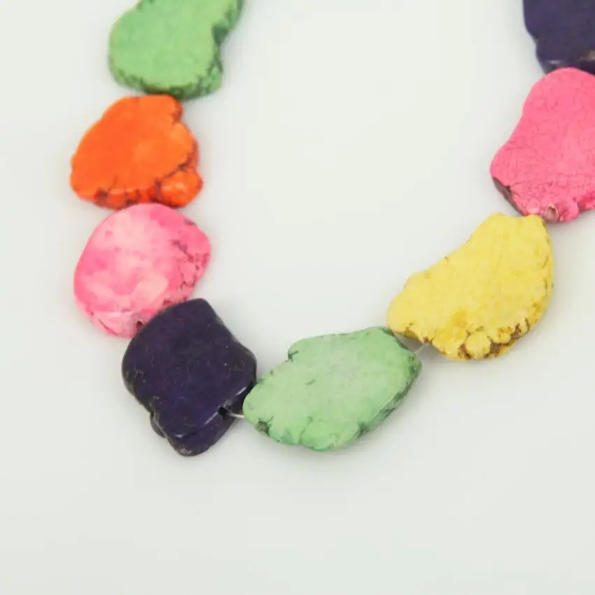 Многоцветный Хаулит Бирюзовый Просверленный Кусочки ожерелье из нескольких