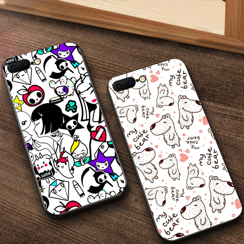 IIOZO Soft Silicone Phone Case for iPhone 8 7 6 6S Plus XR X XS MAX Cartoon Bear Color Painting Cover Shell Coque | Мобильные
