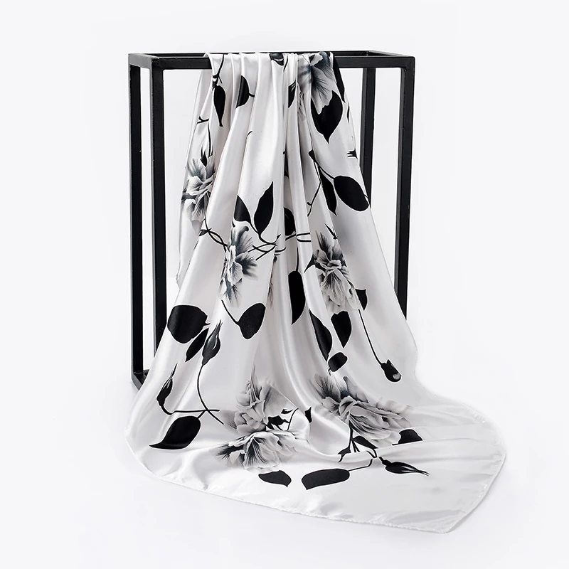 90*90 см новый шарф из искусственного шелка женский полиэстер большой квадратный