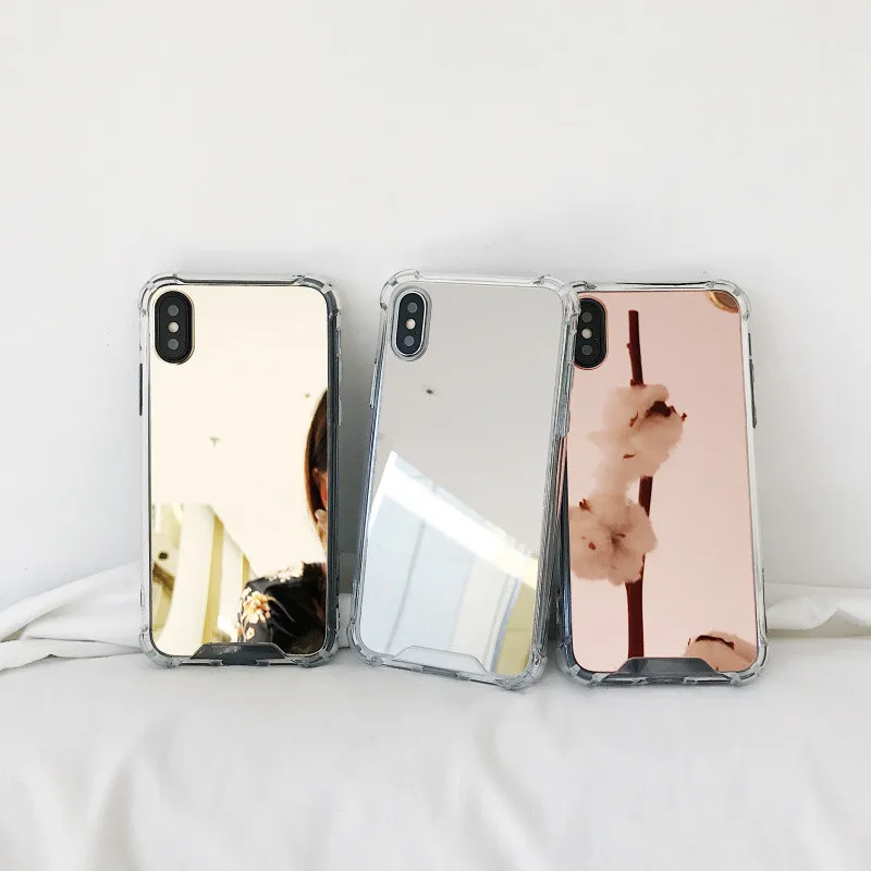 Зеркальный чехол для телефона для iPhone 7 8 6S 6 Plus X XR XS Max Милый Мягкий противоударный чехол для samsung Note 9 8 S8 S9 S10E Plus чехол Caqa