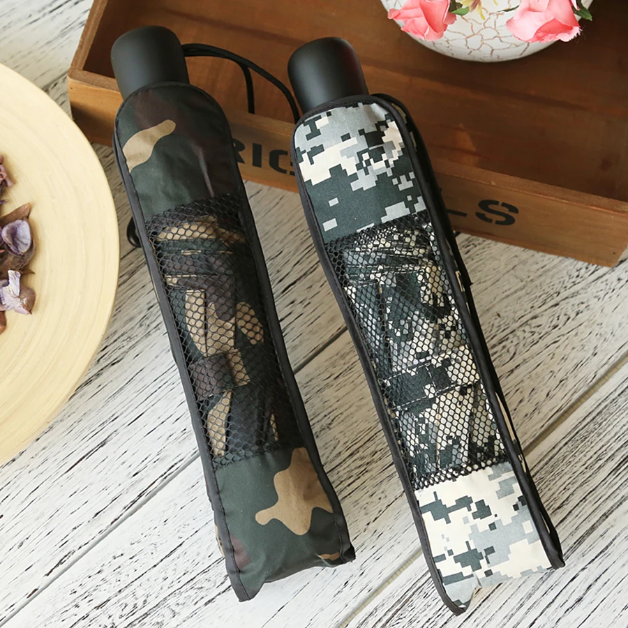 Camouflage Military Travel Umbrella Green Wind Resistant Folding Strong Reinforced Men Automatic Ombrello Antivento 144 | Дом и сад