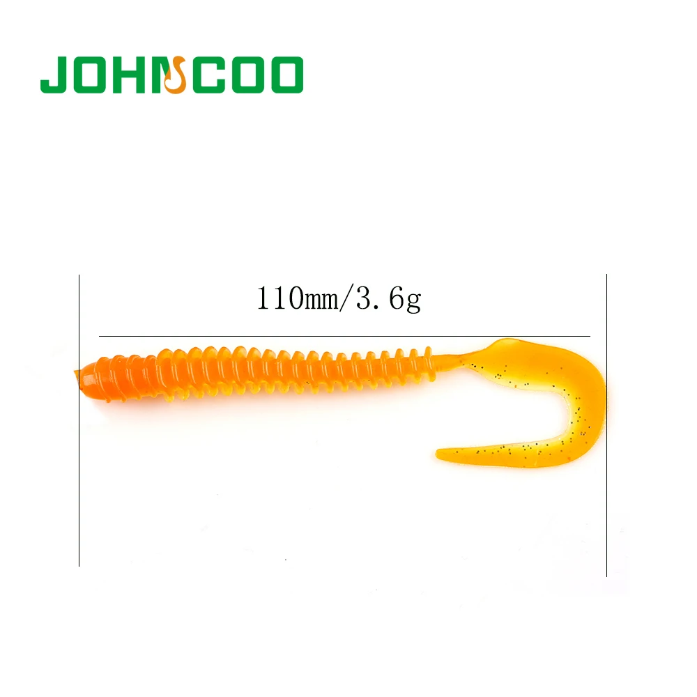 JOHNCOO Новинка 8 шт. искусственная рыболовная приманка 110 мм 3 6 г Мягкая червь Swimbait
