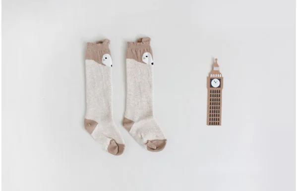 Милые хлопковые носки для новорожденных мальчиков и девочек с рисунком лисы