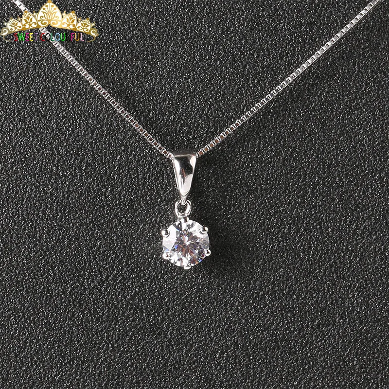 Jewelry 925 Silver Necklace Pendant high carbon diamond | Украшения и аксессуары