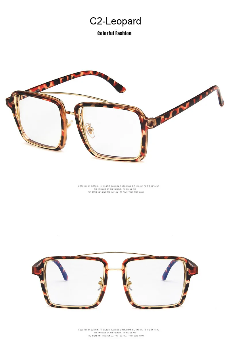 Квадратные Солнцезащитные очки женские брендовые дизайнерские прозрачные линзы