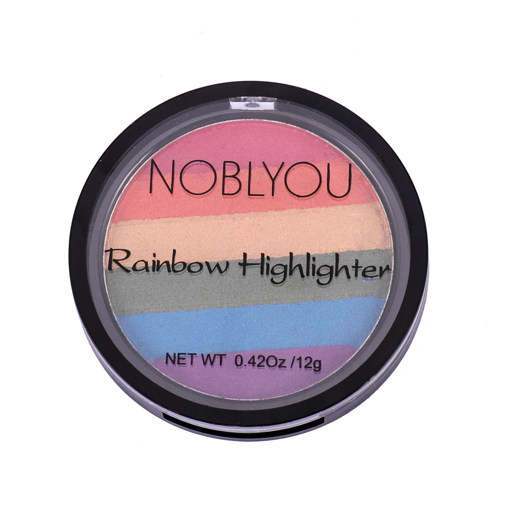 NOBLYOU 6 Colors Rainbow Eyeshadow Palette Matte Diamond Glitter Matallic Eye Shadow in One Makeup Set for Beauty |