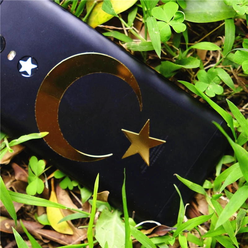 Three Ratels MT 021# 60*74mm Turkish Flag turkey Crescent Moon of Turkey Star metal nickel car sticker auto stickers|stickers auto|auto carauto |