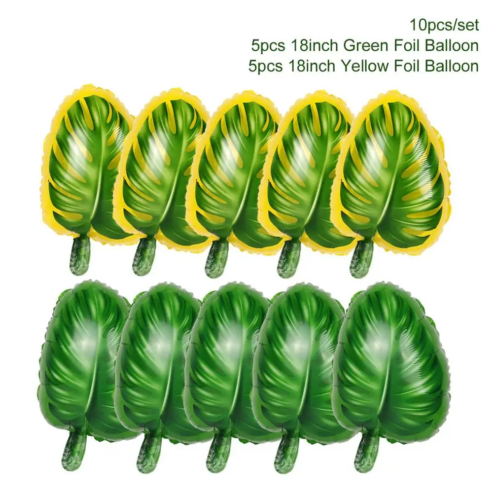 Tropical Balloon 1 QIFU/вечерние латексные шары с тропическим декором, вечерние шары в джунглях Гавайи, летние тропические вечерние украшения в виде фламинго - Цвет: Tropical Balloon 1