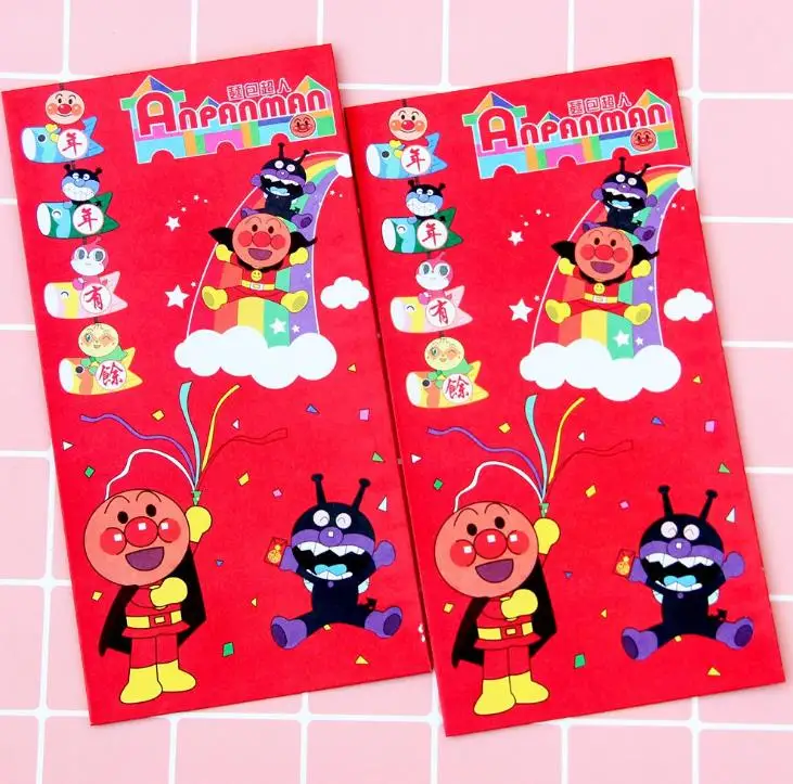 5 шт. милый комикс Anpanman китайский красный рэпер новогодний маленький подарок на