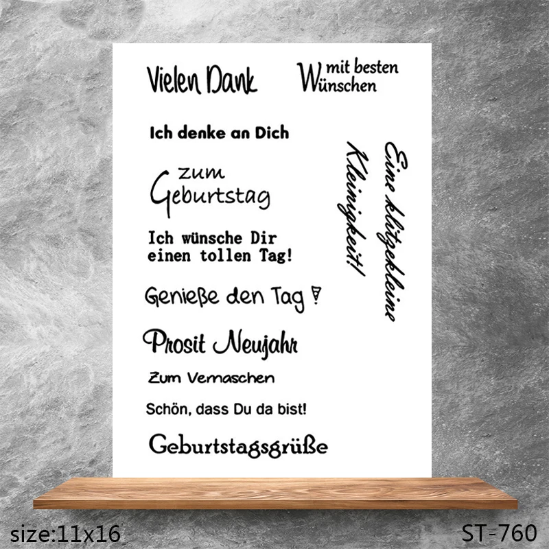 ZhuoAng German Transparent Seals for DIY scrapbooking photo album Clear Stamps | Дом и сад