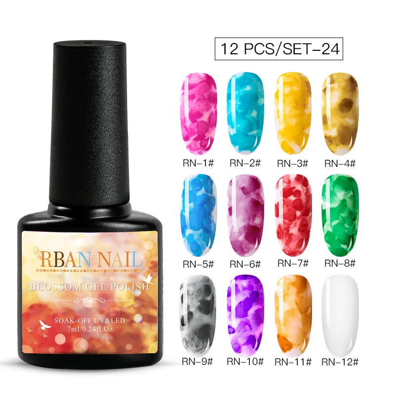 RBAN NAIL Blossom УФ-гель для ногтей Набор DIY цветущие цветы шаблон светодиодный Гель-лак для ногтей Полупостоянный гибридный УФ-лак - Цвет: ZH04547