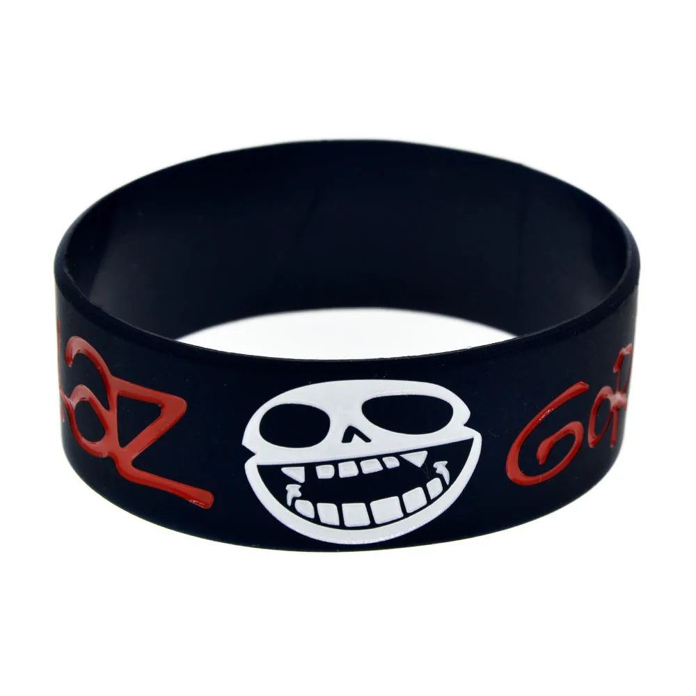 1 шт. черный один дюйм широкий Gorillaz силиконовый музыкальный браслет