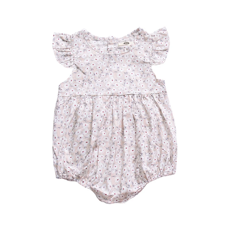 

lovely Triangle climb clothes Fashion Newborn Baby Girls kid Romper Floral fly sleeves vest Jumpsuit cute Clothes Outfit