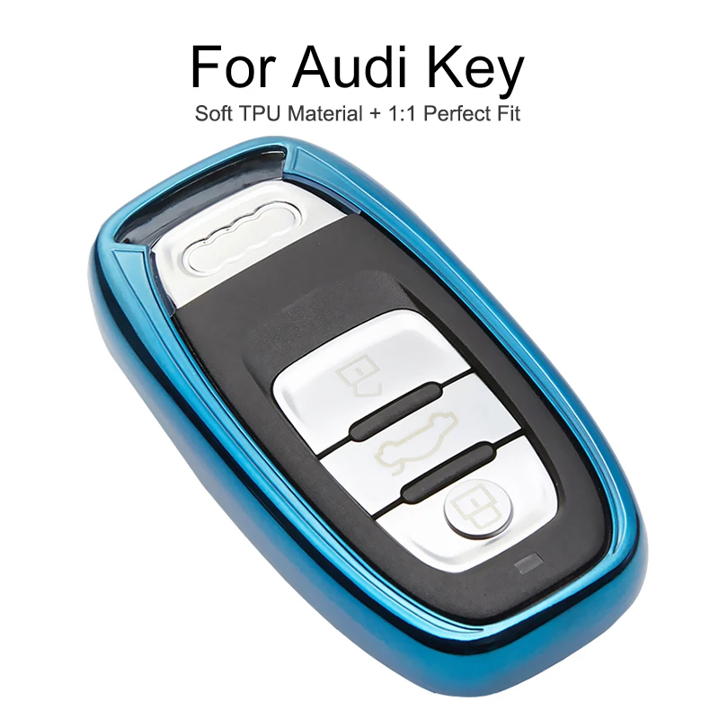 Мягкий ТПУ чехол для автомобильного ключа Брелока Для Audi A6 C6 4F Q7 Q5 RS3 TT MK1 A3 A4 B9 2018 A2