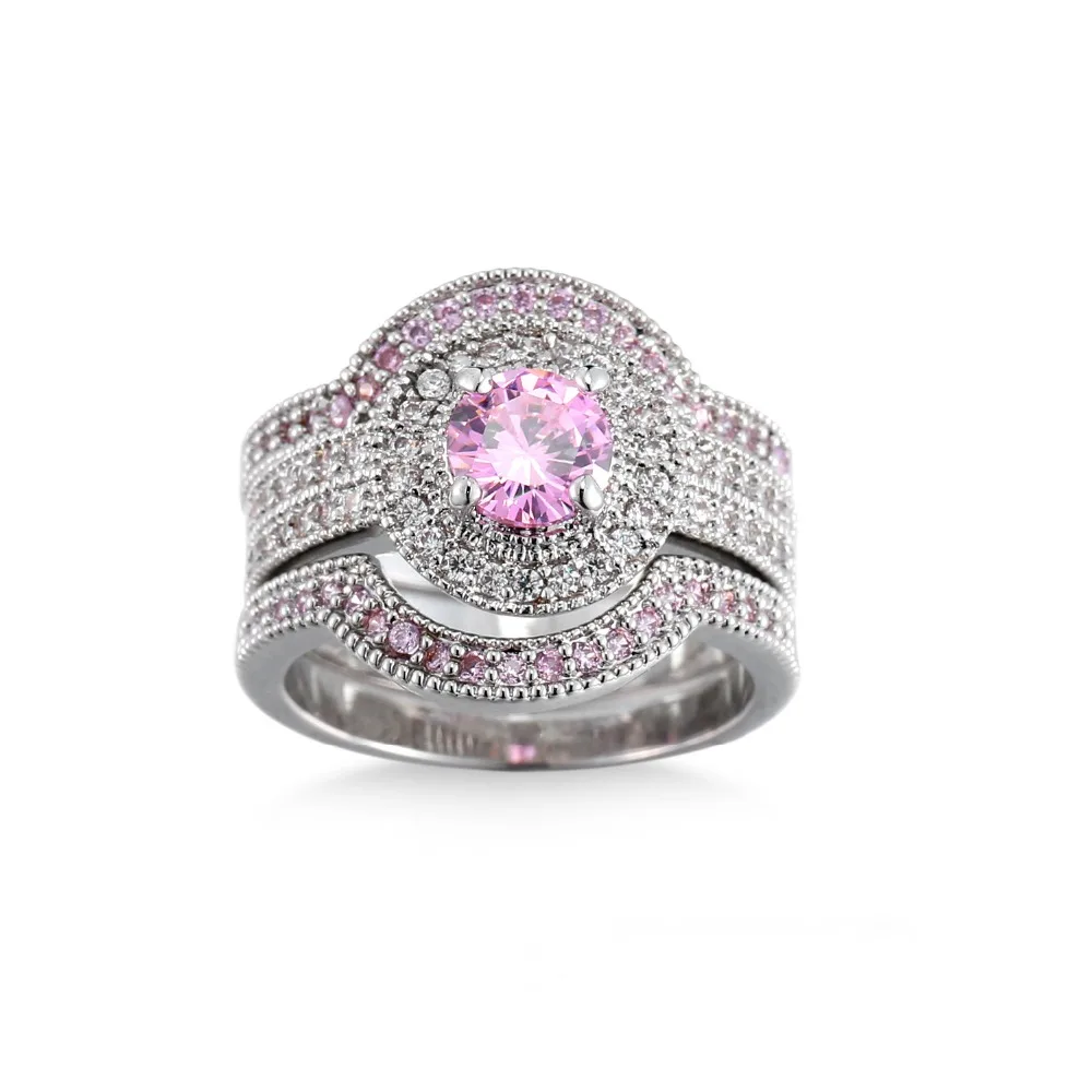 3 шт. женские свадебные ювелирные украшения из серебра 925 пробы|ring set|princess cutring stamp |