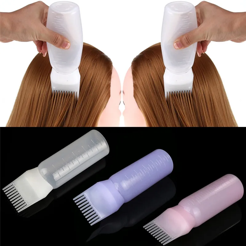 

Empty Hair Dye Bottle 120ML With Applicator Brush Dispensing Salon Hair Coloring Dyeing Bottles Hairdressing Styling Tool