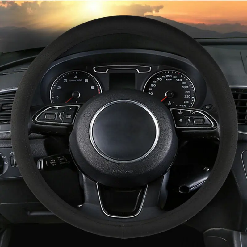 GLCC микрофибра кожаный чехол рулевого колеса автомобиля нескользящий Авто