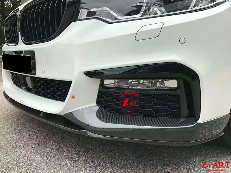 2017 2020 Z ART для BMW G30 углеродное волокно передняя губа ДЛЯ G31 передний спойлер 5